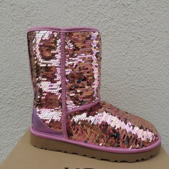 SALE! UGG Classic Short Sequin Boots - Picture 2 of 7